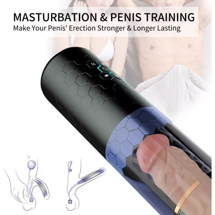 QMYSKY 10 Frequency Vibrating Penis Massage Glans Exerciser