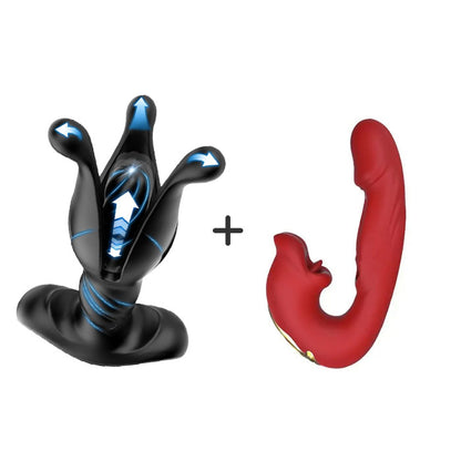 Buyging™ 9 Tension Shock Flapping & 9 Thrusting Vibrating Prostate Massager & Uterine Stimulator