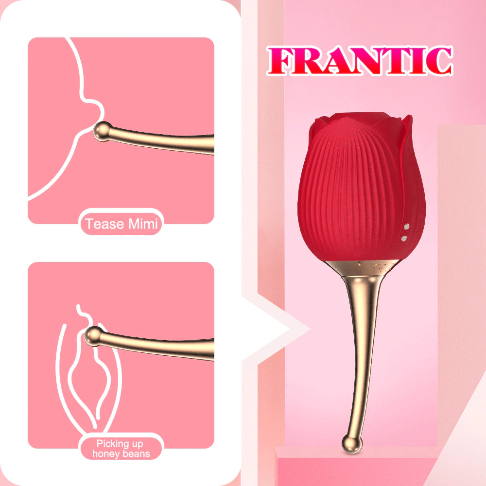 2021 Rose Flower Clitoral Sucking Vibrator G-Spot Vibrator Clit Stimulator Vagina Pussy Massager Adult Sex Toys for Women Orgasm
