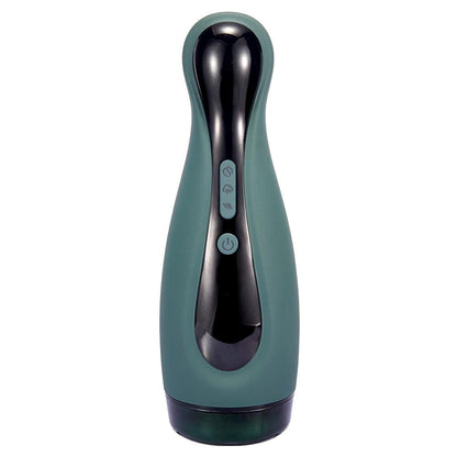 Dark-Green Bowling Ball Sucking Vibration Masturbation Cup
