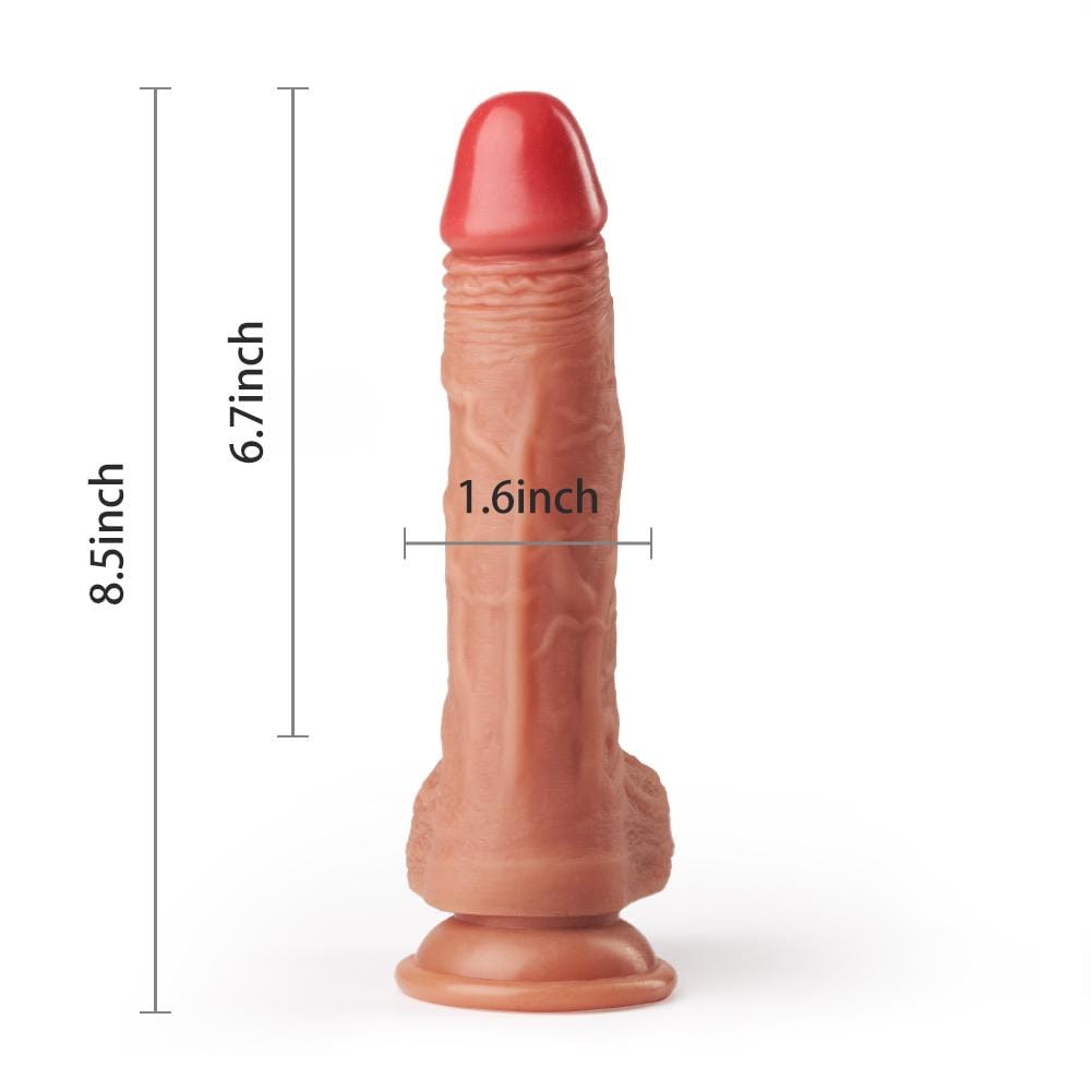 8.5” Remote Control 10-frequency Squirming Vibrating Heating Dildo