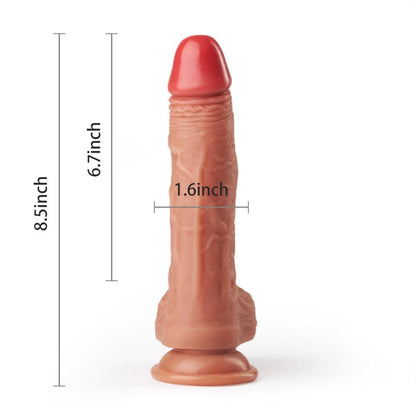 8.5” Remote Control 10-frequency Squirming Vibrating Heating Dildo