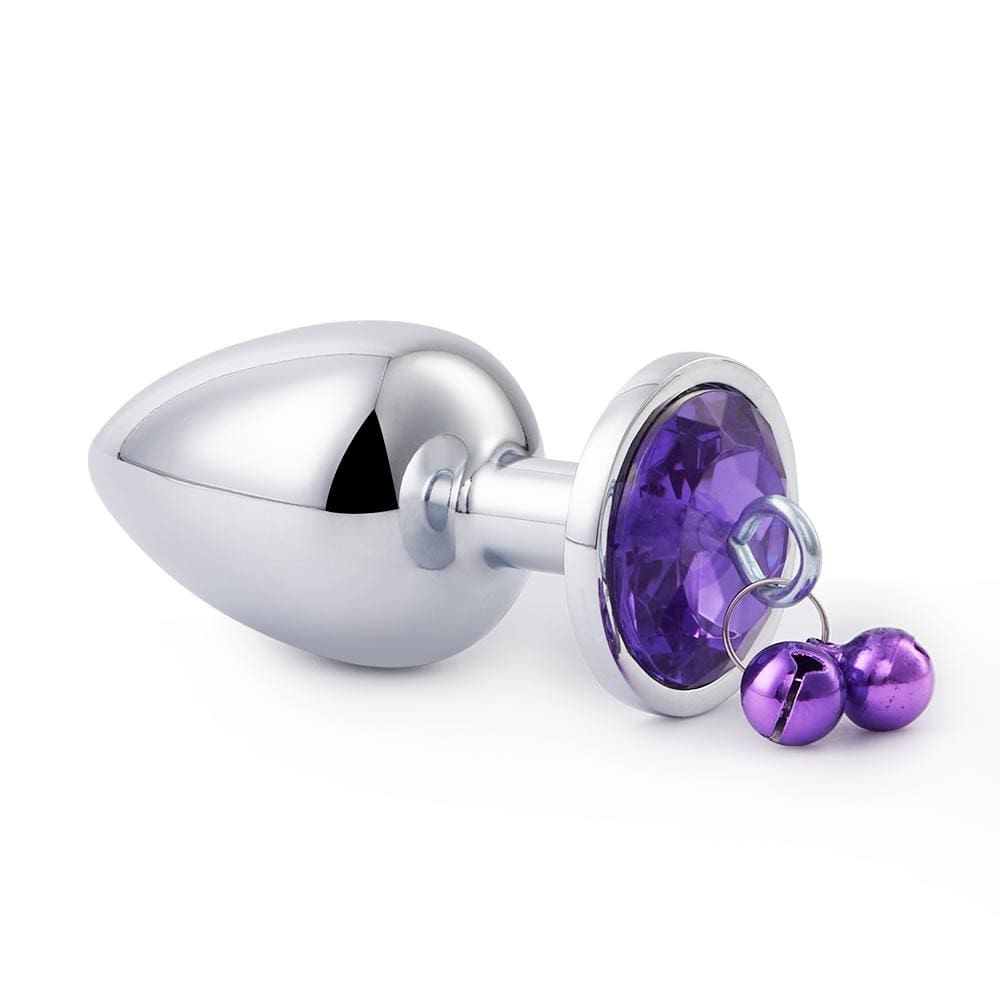 3PCs Metal Double Bells Jewel Anal Plug Set Adult Toy