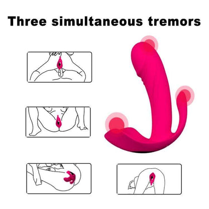 Invisible Wearable Vibrator Clitoris Vagina Anus Stimulator Adult Toy