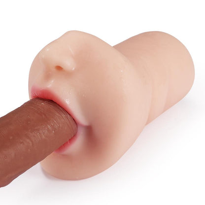 6.29 White Skin Red Lip Deep Throat Stroker