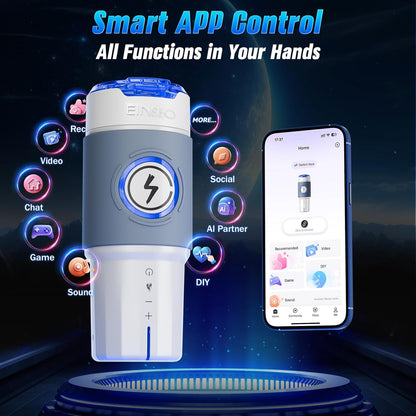 AI & APP Control Thrusting Male Stroker with 360° Heating, 5-Speed Smooth Motion Adult Mens