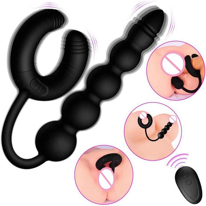Black Ring Anal Beads