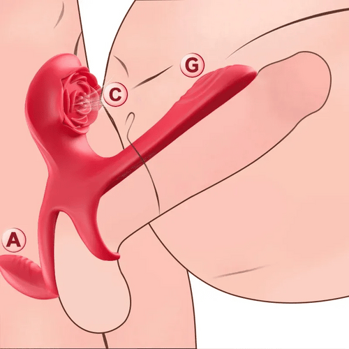 🎁2025 Epic Vibrating Couple Penis Sleeve💥- 😍5-in-1 Rose Love💖