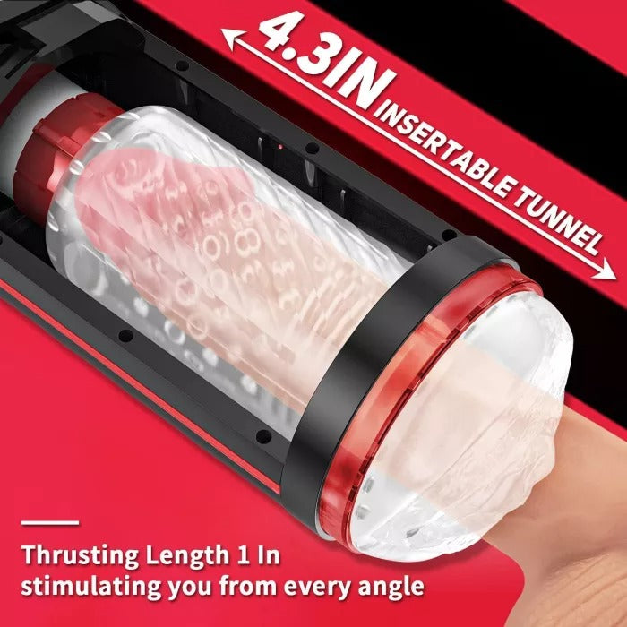 Faraday-Automatic male masturbator, 360° rotating cup with 7 intense pulsations and 7 rotating patterns