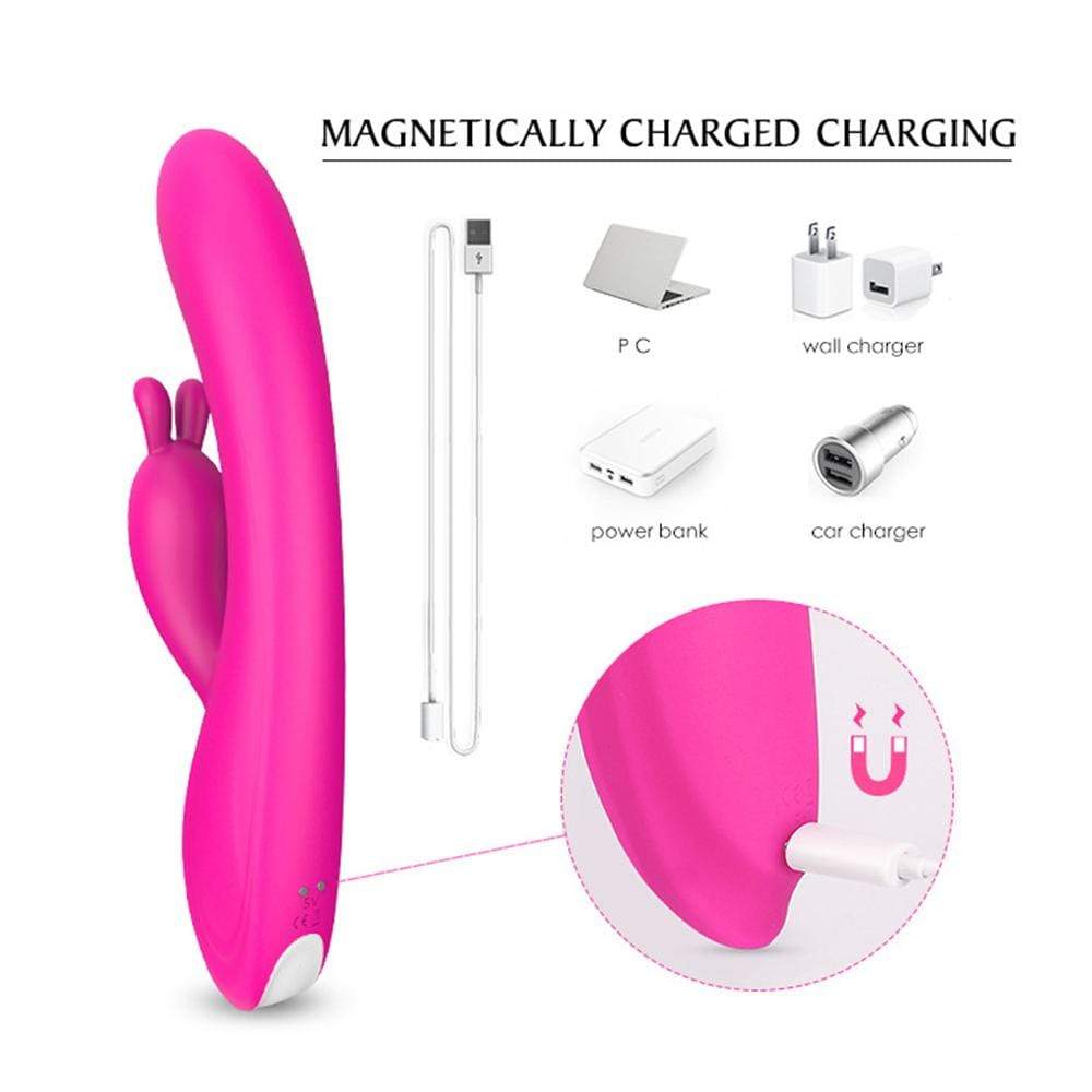 Dual Motor 9X9 Modes Flapping Clitoris G-Spot Rabbit Vibrator