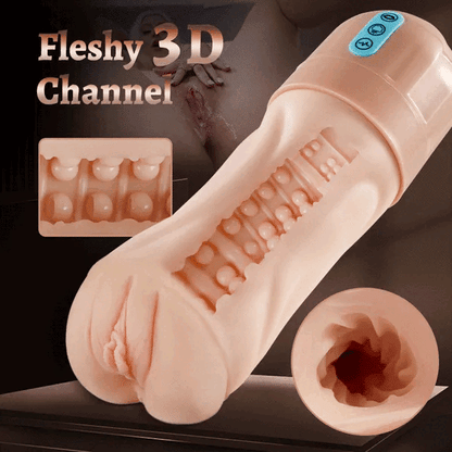 Beate - 5 Sucking & 10 Vibrating Vagina Masturbation Cup