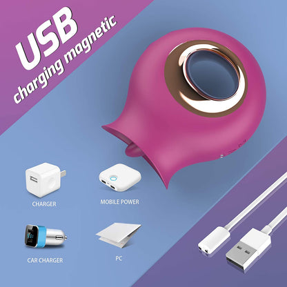 PHANXY 2 in 1 Licking & Vibrating Nipples Clitoral Stimulator with 9 modes for Quick Orgasm