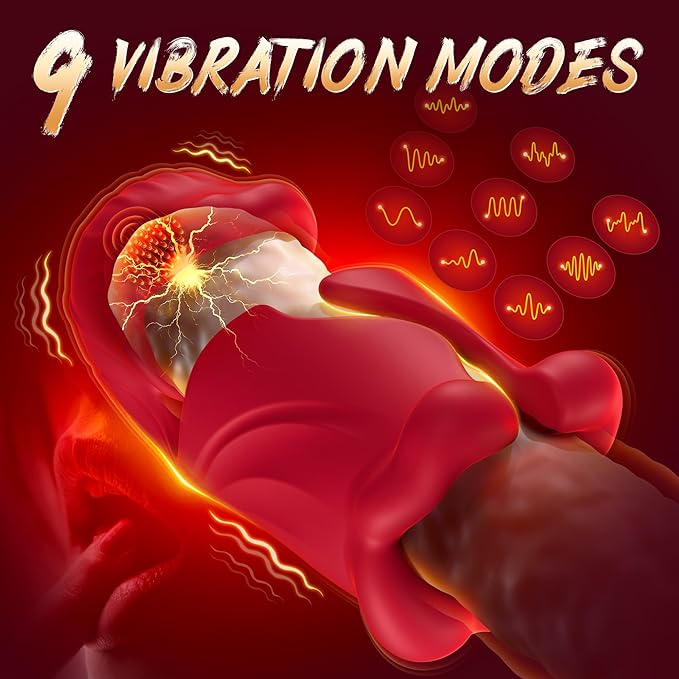 Sexoralab™Dual Lip Grip Trainer Men Sex Toy with 9 Vibration Modes, 360° Full-Surround Blowjob Penis Vibrator