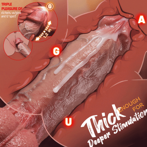 Buyging™ 9 Vibratging 3 Thrusting Realistic Dildo Flesh Like Real Skin Dildo 10.8 Inch