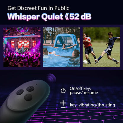 Buyging™ 10 Vibrating 3 Thrusting Remote Control Anal Vibrator