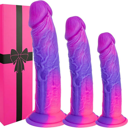 Realistic Soft Silicone Dildo Set