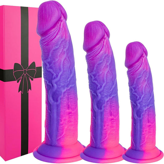 Realistic Soft Silicone Dildo Set