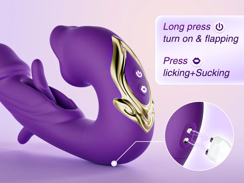 💥New on sale 2025 💞G-Spot Vibrator Female Sex Toy, featuring 7 slapping vibration modes and 5 licking/sucking modes.