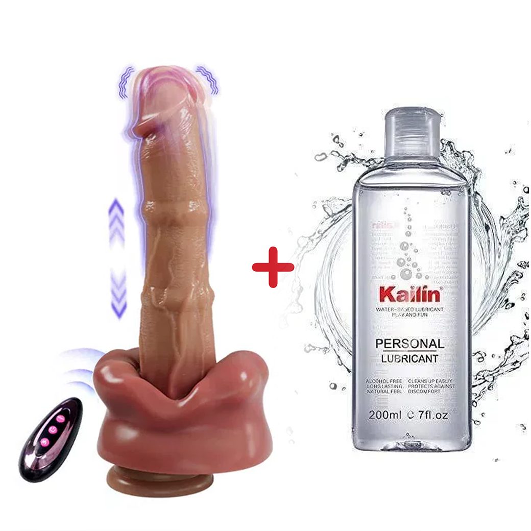 Buyging™ 9-Inch Mouth Swing Vibrating Dildo with Heat & Remote