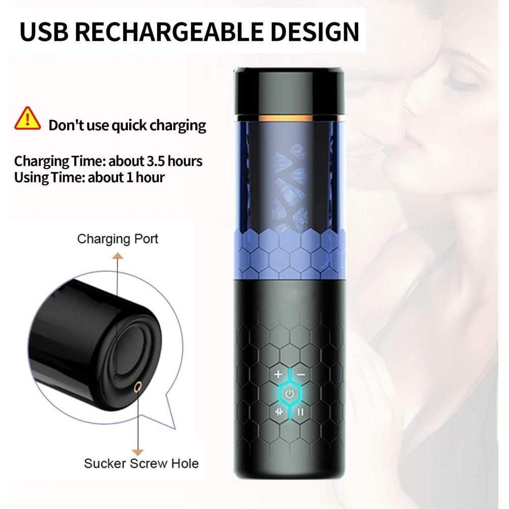 Sexoralab10 Thrusting Spinning Suction  Male Masturbator Cup