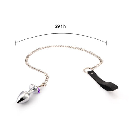 3PCs Metal Double Bells Jewel Anal Plug Set Adult Toy