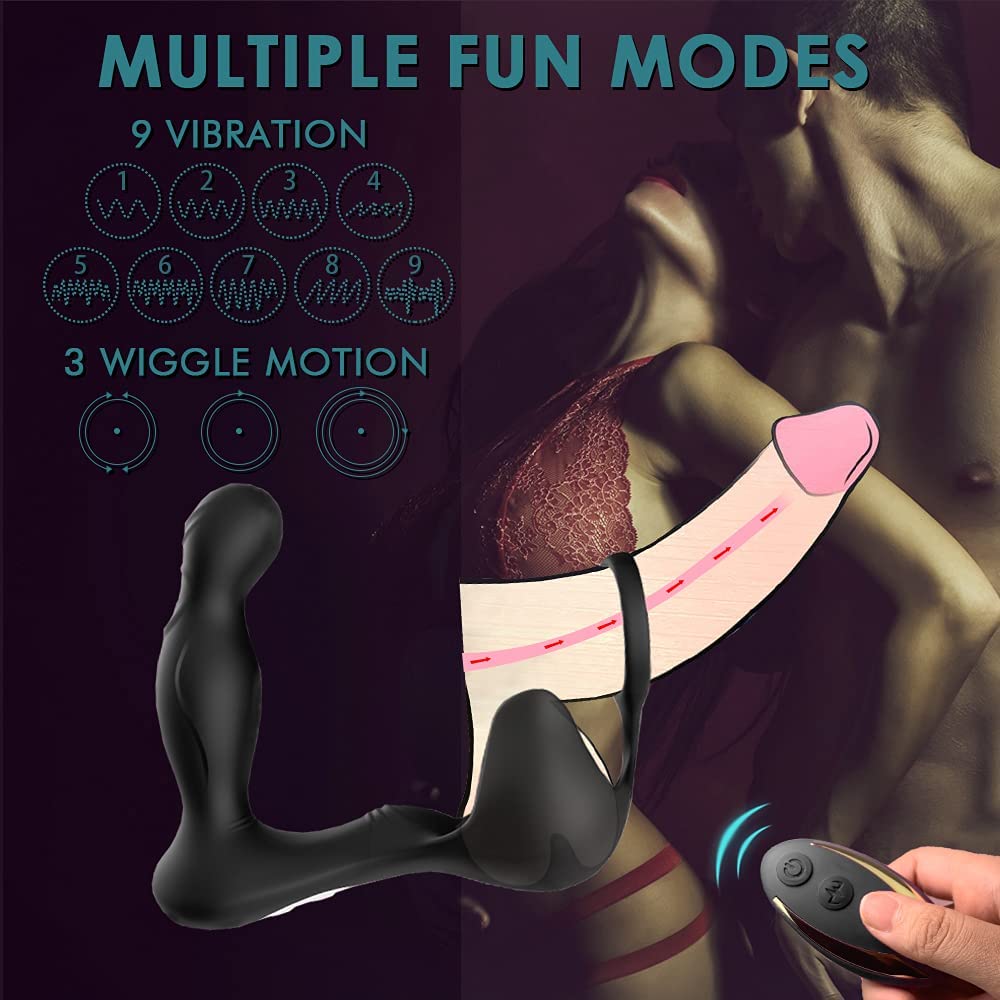 9 Vibration 3 Wiggle Motion Dual Motors Prostate Massager