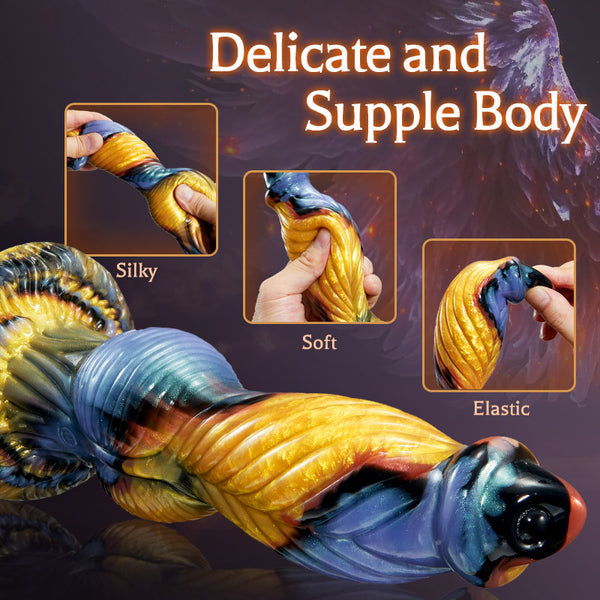 Buyging™ Phoenix Animal Texture 7 Thrusting Vibrating Big Sucker Monster Dildo 10.23 Inch