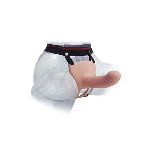 6.7  Remote 10 Vibrating Hollow Strap-On Dildo