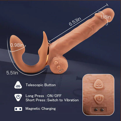 Sexoralab™ Telescopic Clitoral Strap On Dildo