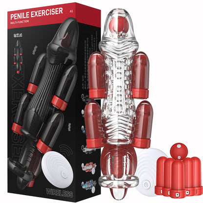 Penis Exerciser Remote Conntrol Glans Vibrator Bullet Glans Vibrator For Men Penis Glans Trainer For Delay Ejaculation Sexy Toys