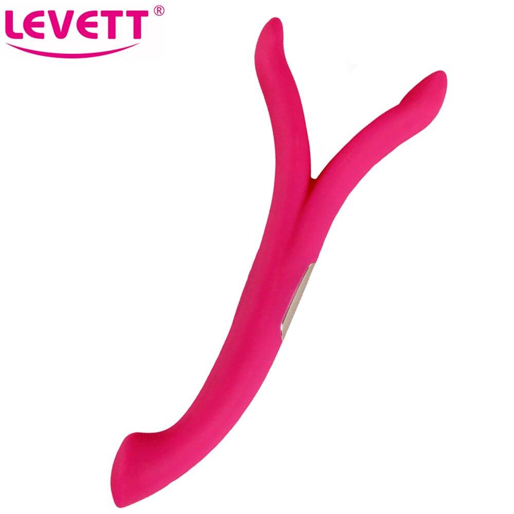 LEVETT Y Shape Dildo Vibrators Sex Toy for Couples Women G Spot Clitoris Stimulate Adult Erotic Masturbator vibromasseur femme