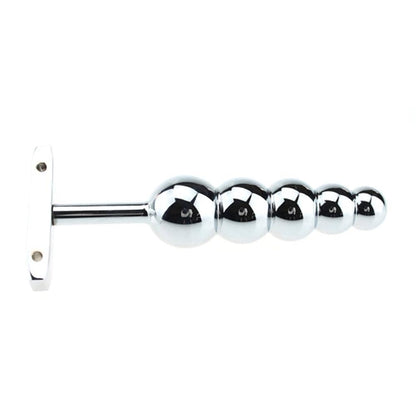 T-Handle Metal Anal Beads Butt Plug