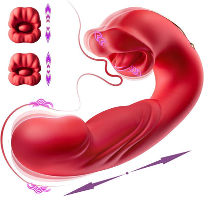 💥New on sale 2025 💞G-Spot Vibrator Female Sex Toy, featuring 7 slapping vibration modes and 5 licking/sucking modes.