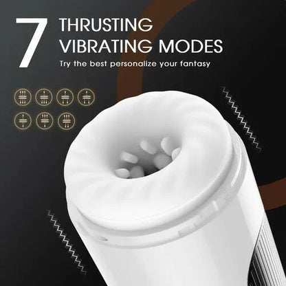 Wearable 7 Thrusting & Vibrating Heating Vocable Male Masturbator