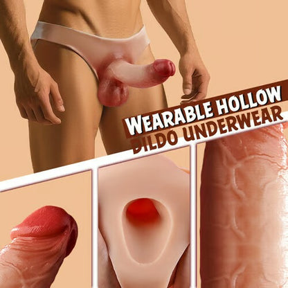 Buyging™ Strap-on Dildo Silicone Wearable Hollow Dildos Panties With 7.48'' Realistic Penis