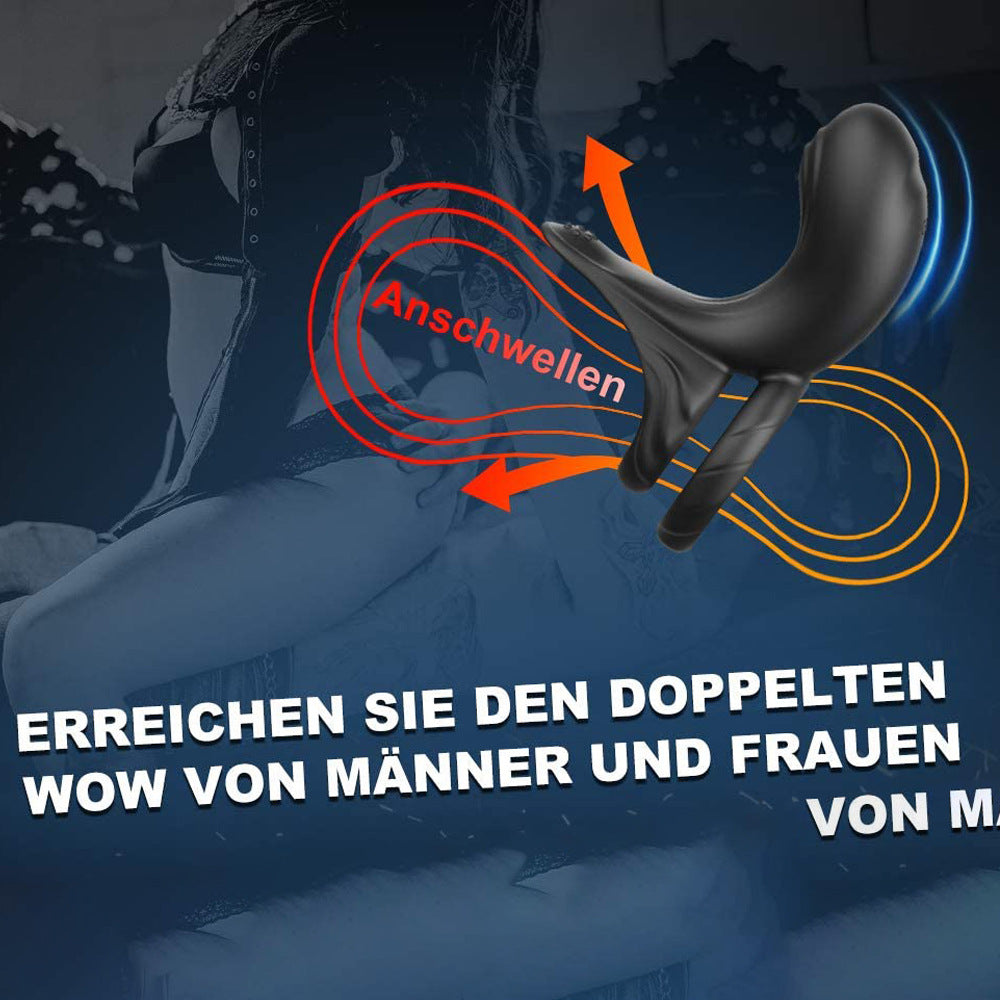3-in-1 male vibrating penis ring 10 frequency vibrating sperm lock ring to prolong sexual time adult sex products