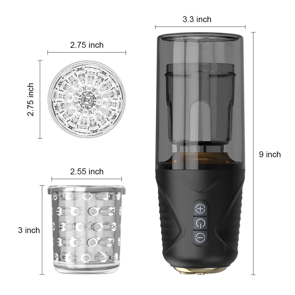 Automatic Thrusting Rotating Male Masturbator Cup With Sucker