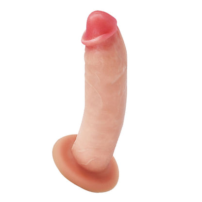 Buyging™ Fully Foreskin 10 Vibrating Dildo with Suction Cup Base 7.36 Inch