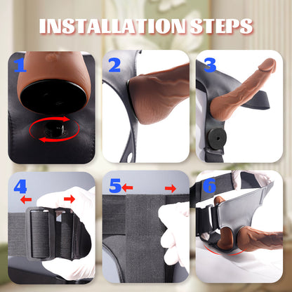 Buyging™ 2025 New Wearable Double Dildos With 10 Vibration Modes & 3 Pulsation Patterns