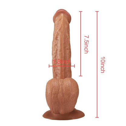 Huge 10-Inch Dildo with 3D Balls