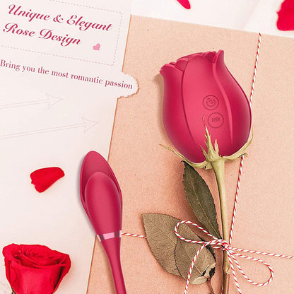 Rose Sex Toy Vibrating Massager Vibrator Woman Clitoris Penis Sleeve Clitoris Sucker Powerful Vibrator Clitoris