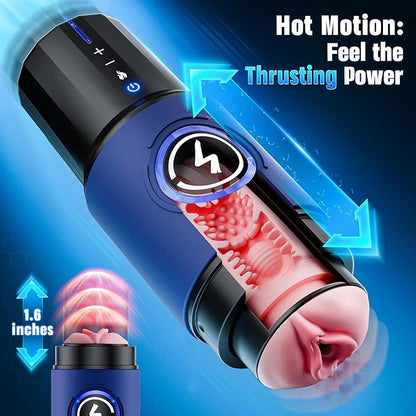 AI & APP Control Thrusting Male Stroker with 360° Heating, 5-Speed Smooth Motion Adult Mens