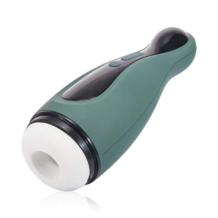 Dark-Green Bowling Ball Sucking Vibration Masturbation Cup