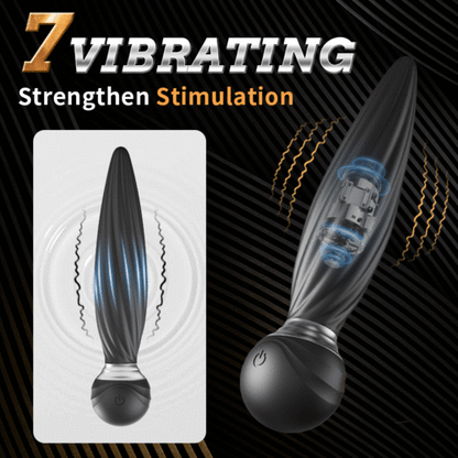 Buyging™ 7 Vibrating 7 Head Rotating Remote Prostate Anal Butt Plug