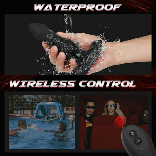 Buyging™ 10 Vibrating 3 Thrusting Remote Control Anal Vibrator