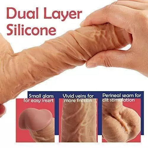Realistic 3 Functions Multiple Combination Dildo