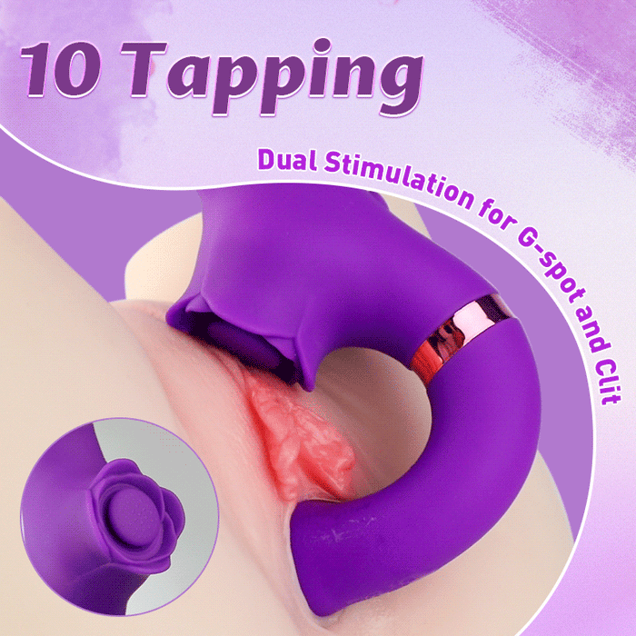 Buyging™ Strapless Strap-On G-Spot Dildo Vibrator With 10 Tapping Vibrating Modes