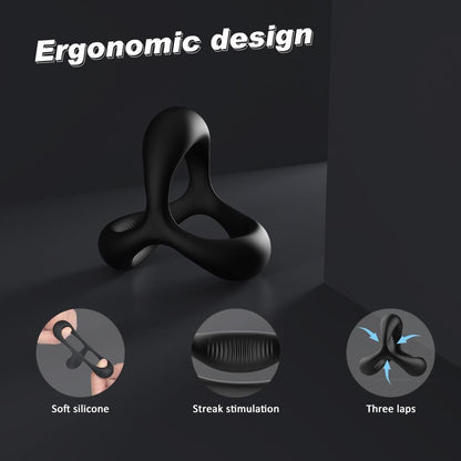 Silicone Penis Ring for Erection Enhancing Sex Toy