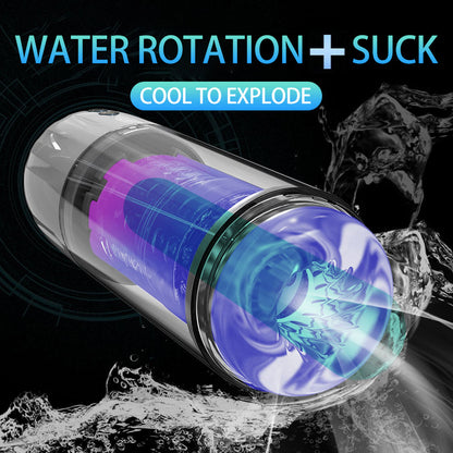Sucking Spinning Sex Toys Male Masturbation Cup Water Bath Penis Vacuum Pump Electric Masturbation Cup Sex Toys For Men