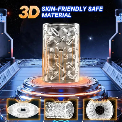 Sexoralab™ Handle Blowjob Machine 7 Thrusting Rotating Dual Opening